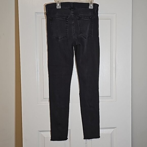 Joe’s Skinny Ankle Jeans Size 27 Gray Black Rough Hem Tapered Leg Skinny Jeans - Picture 2 of 9